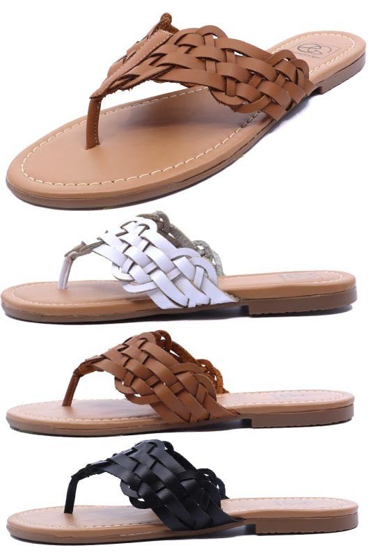 Woven Thong Sandals