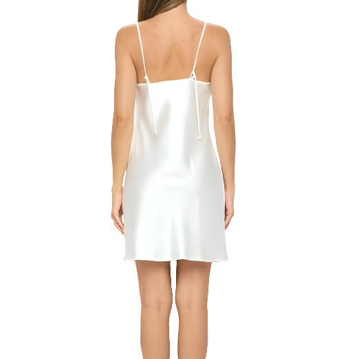 Ivory Satin Slip Dress