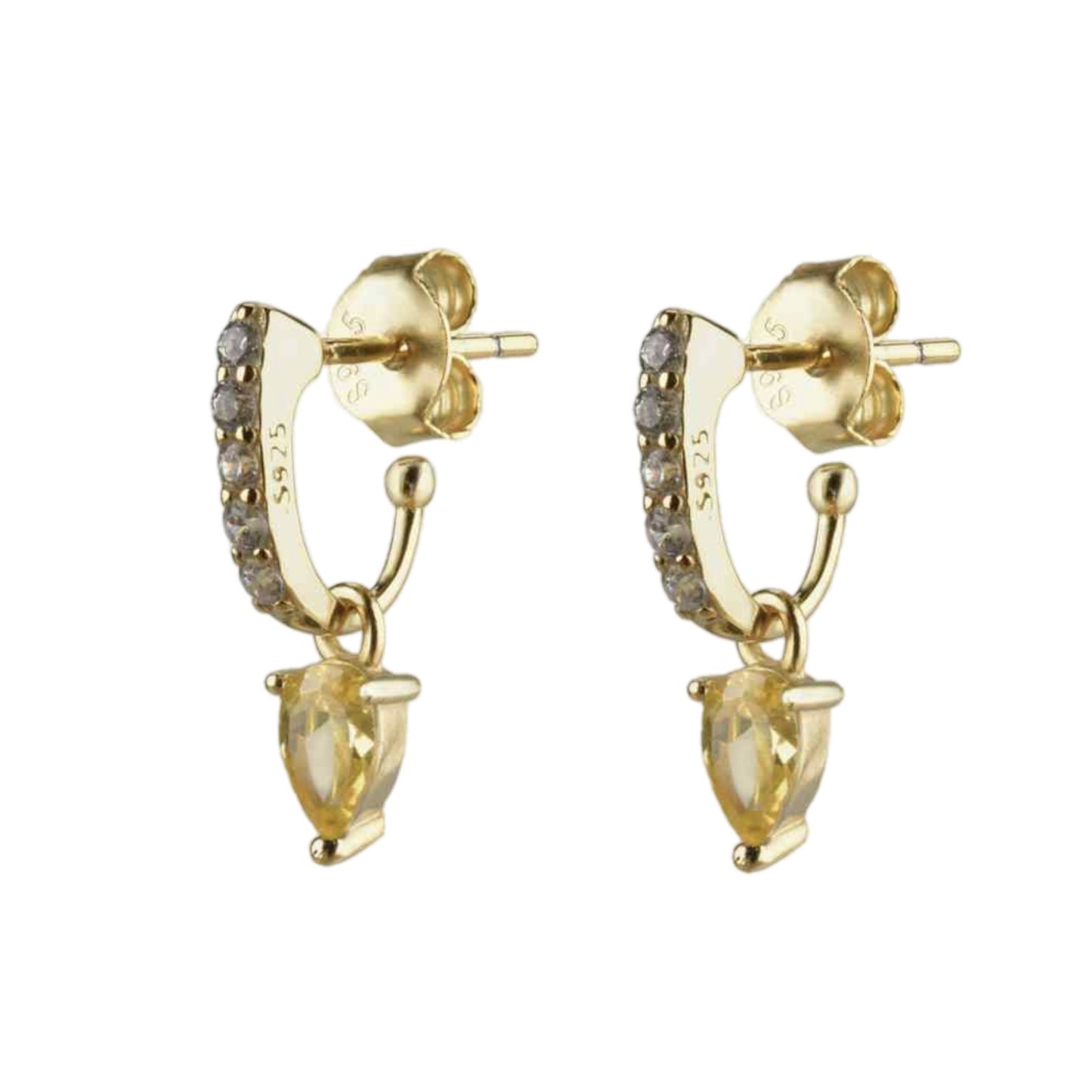 Gold Dangle Stud Earrings