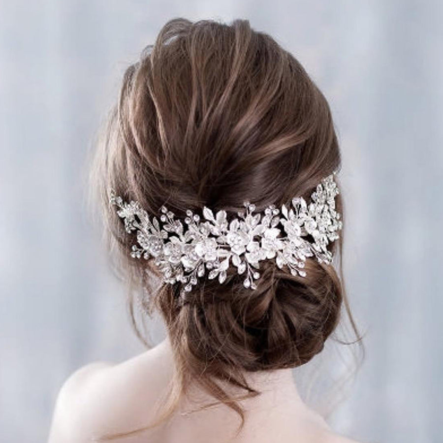 Crystal Flower Head Piece