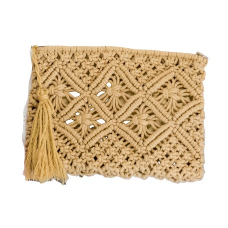 Macrame Tassel Clutch