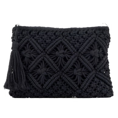 Macrame Tassel Clutch