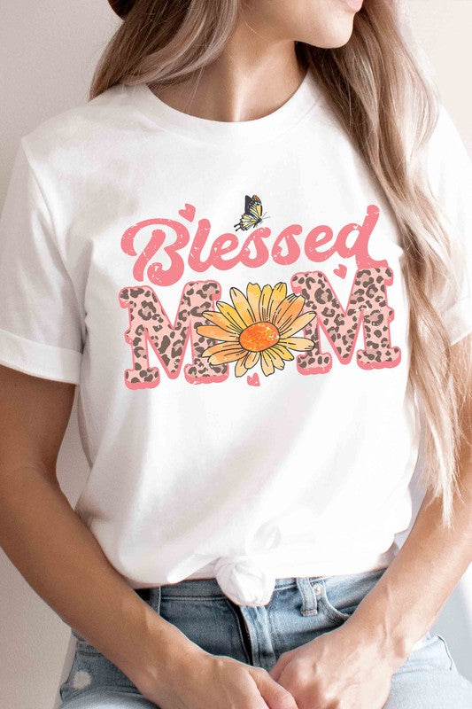 Blessed Leopard Mom Graphic Tee