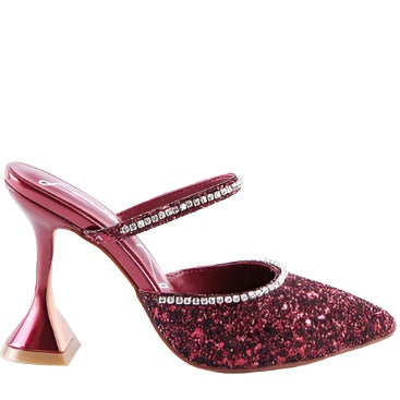 Glitter & Rhinestone Pointed Toe Heel