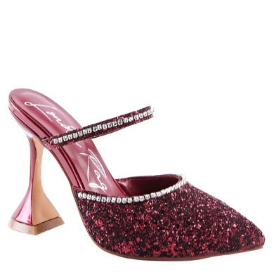 Glitter & Rhinestone Pointed Toe Heel