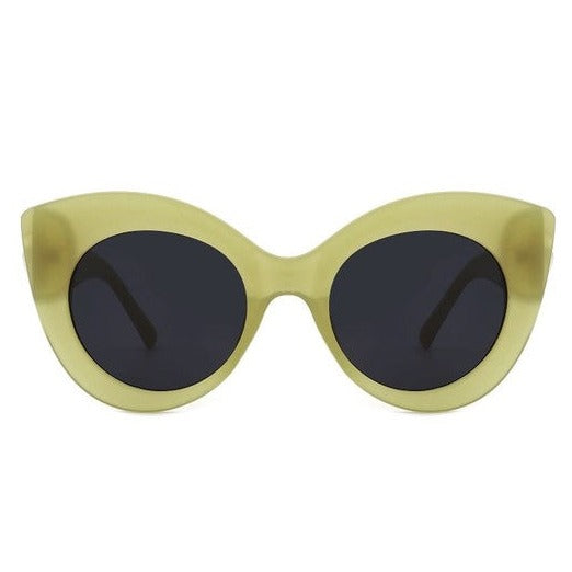 Oversize Cat Eye Sunglasses with Pearl Design