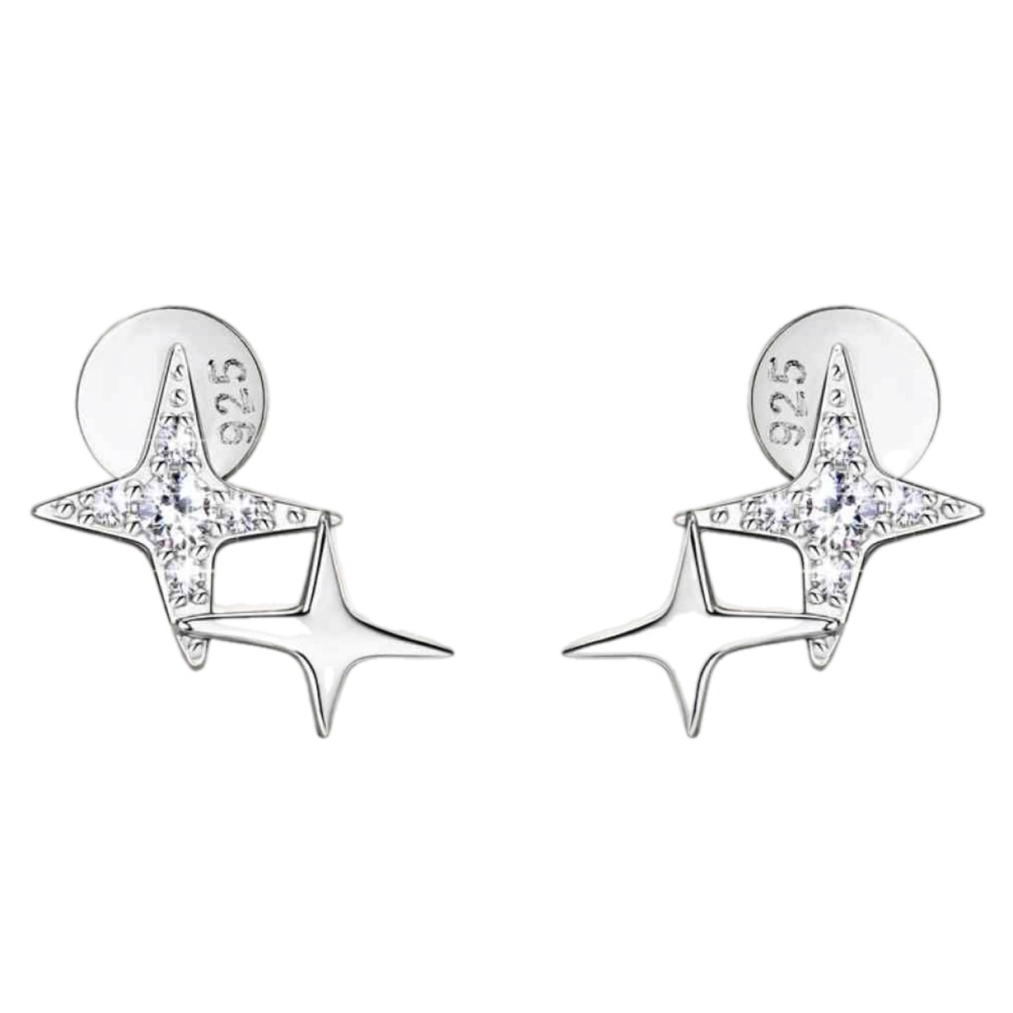 Moissanite Star Stud Earrings