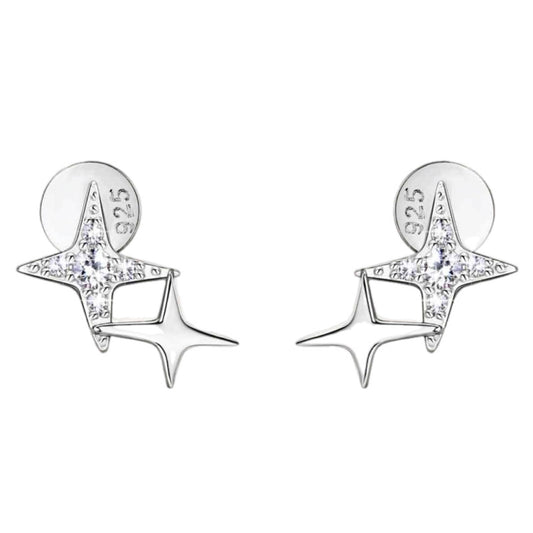 Moissanite Star Stud Earrings