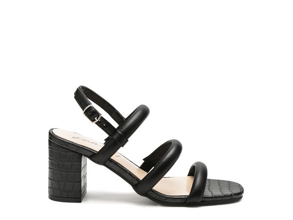 Croc Slingback Block Sandal