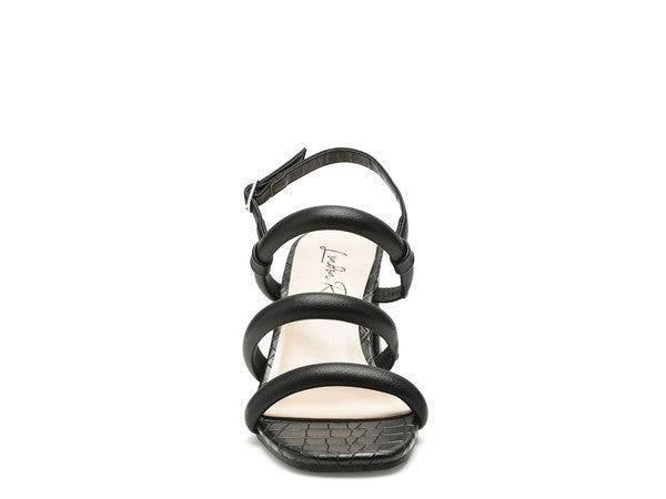 Croc Slingback Block Sandal