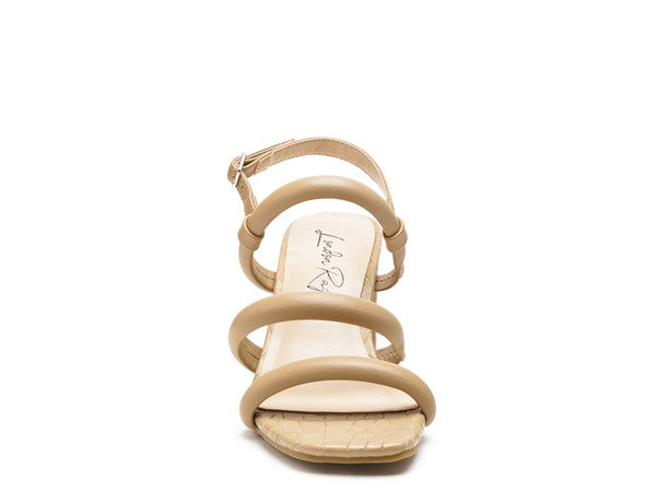 Croc Slingback Block Sandal