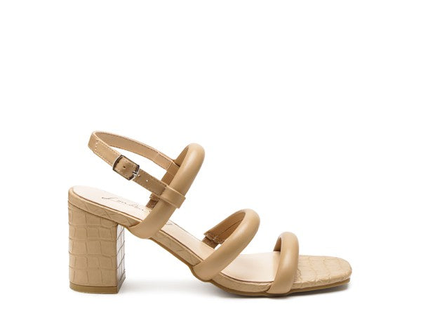 Croc Slingback Block Sandal