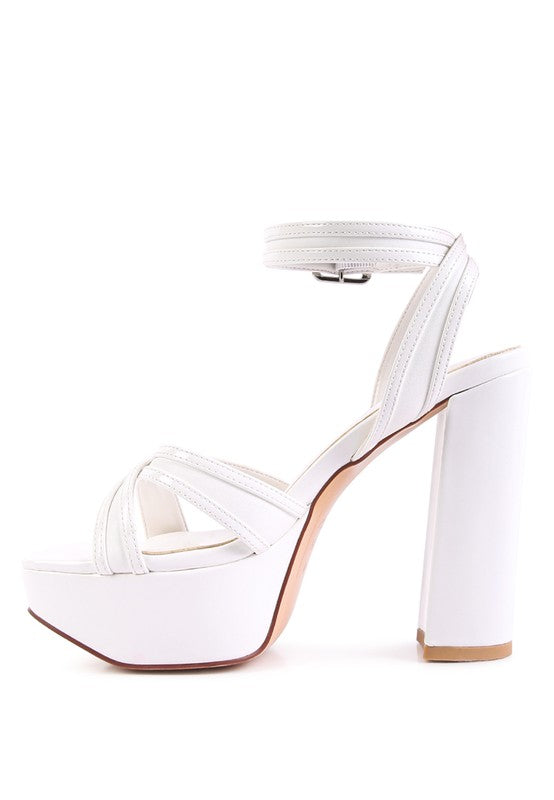 Pin Buckle Platform Heels