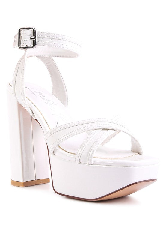 Pin Buckle Platform Heels