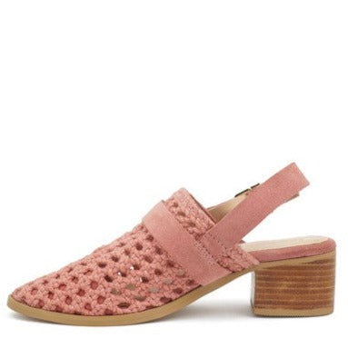 Blush Block Heeled Mules