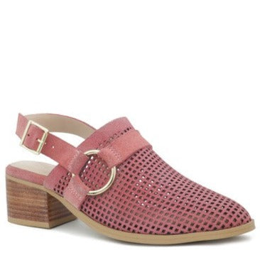 Blush Block Heeled Mules