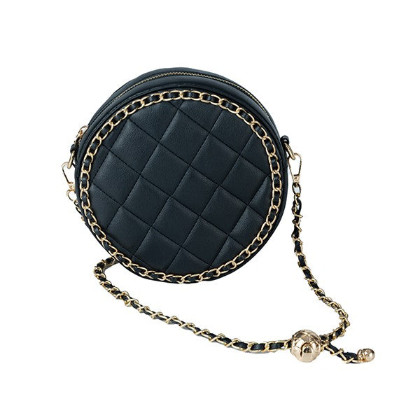 Black Quilted Crossbody Bag