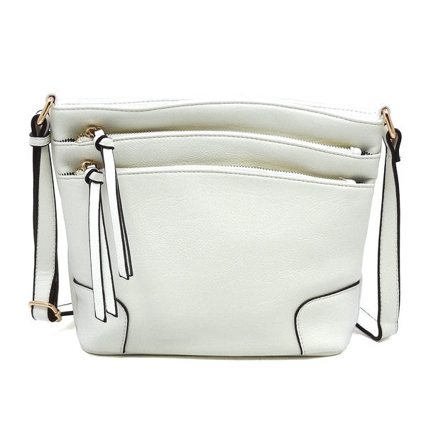 Multi Zip Pocket Crossbody Bag