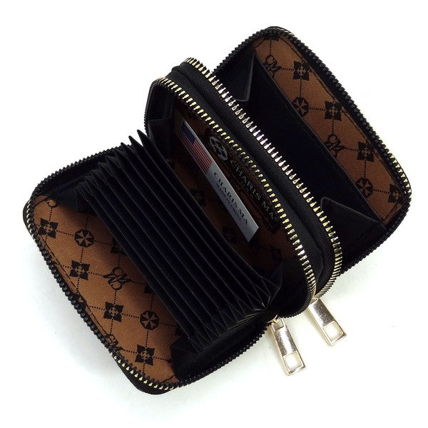 Monogram Accordion Zip Wallet