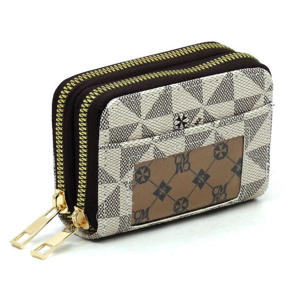 Monogram Accordion Zip Wallet