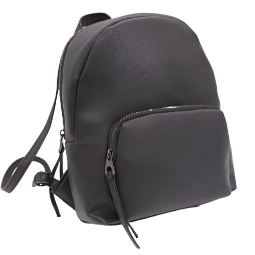 Black Vegan Leather Backpack