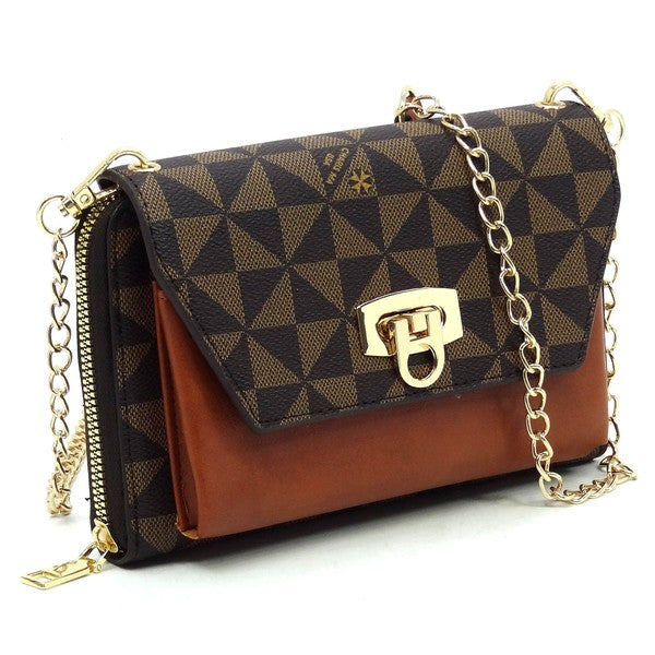 Monogram Zip Around Crossbody Wallet