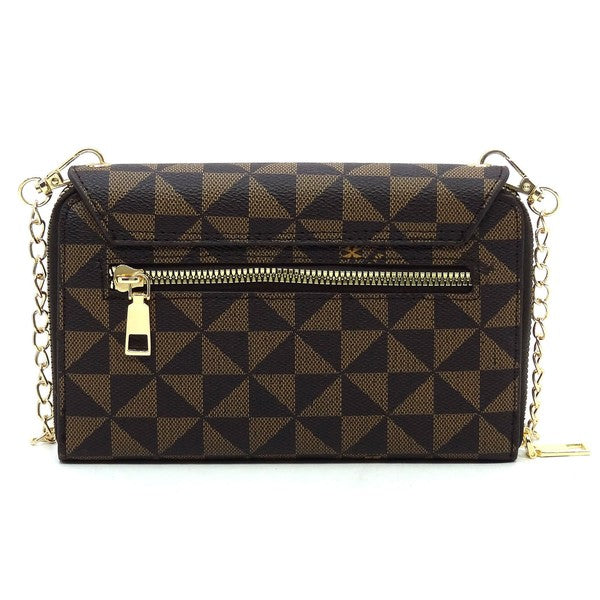 Monogram Zip Around Crossbody Wallet