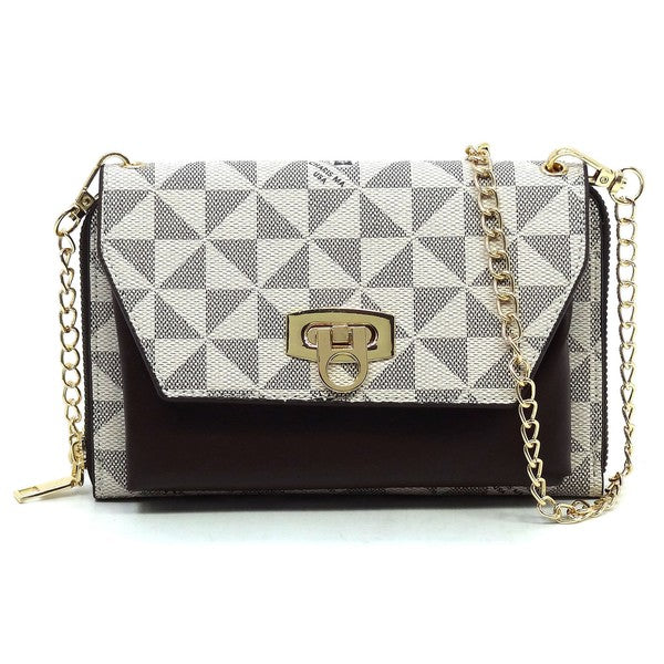 Monogram Zip Around Crossbody Wallet