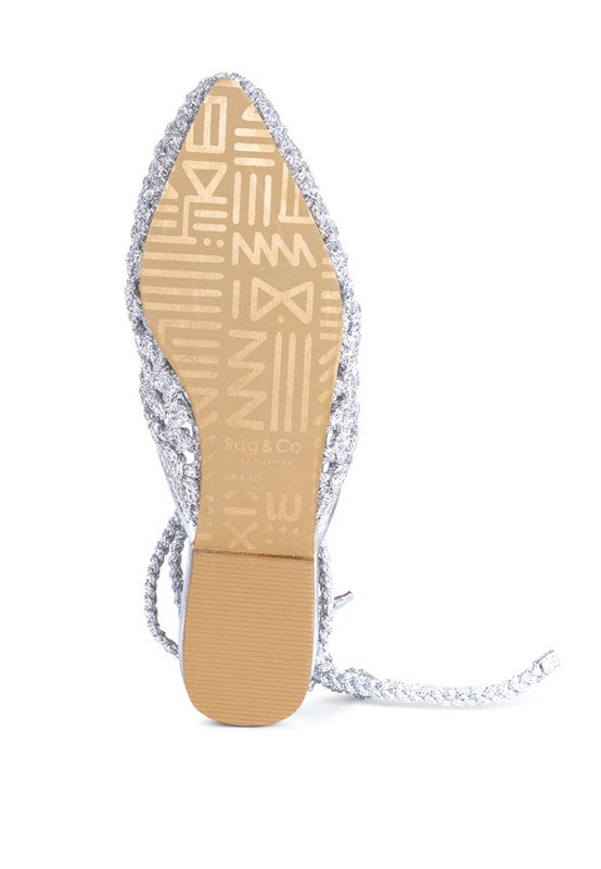 Handwoven Cotton Honeycomb Tie-Up Flats