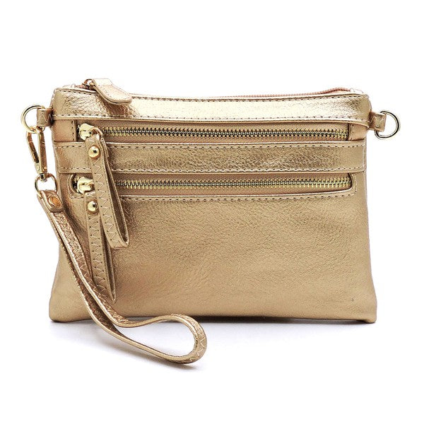 Vegan Leather Clutch & Cross Body Bag