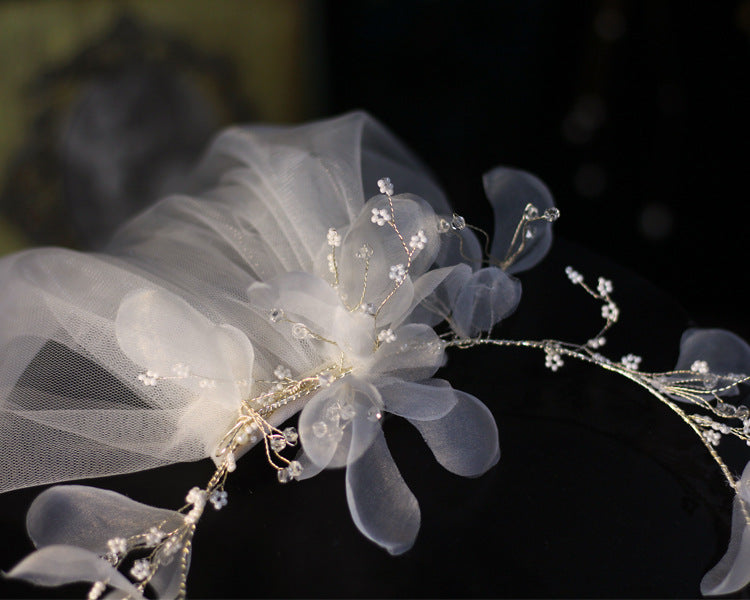 Gold Bridal Head Piece with Veil