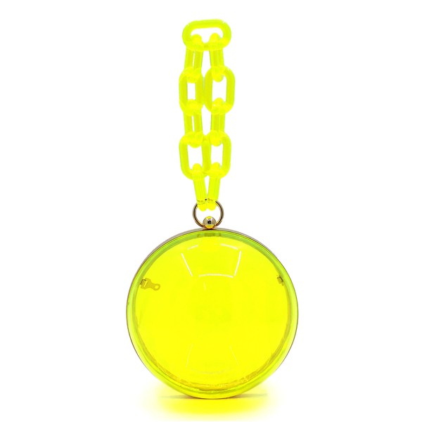 Chain See Thru Ball Crossbody Bag