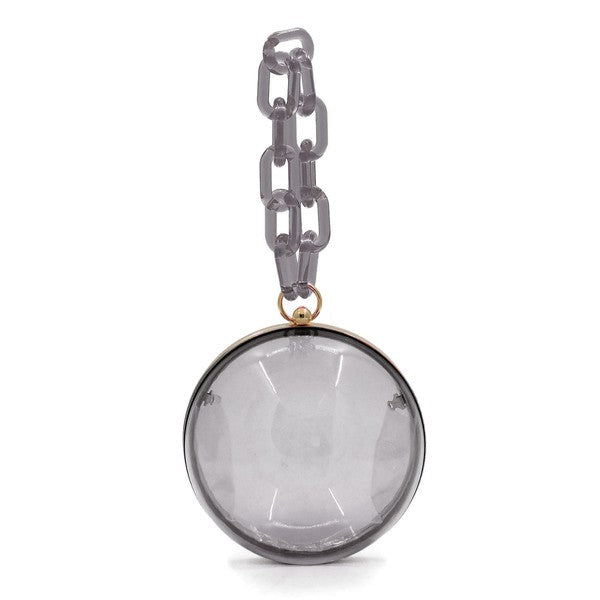 Chain See Thru Ball Crossbody Bag