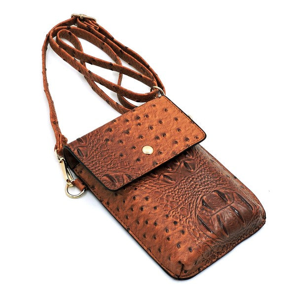 Croc Crossbody Bag & Cell Phone Case