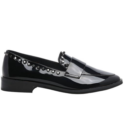 Shine Vegan Leather Studded Penny Loafers