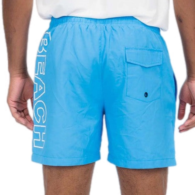 Solid Lined Beach Swim Shorts