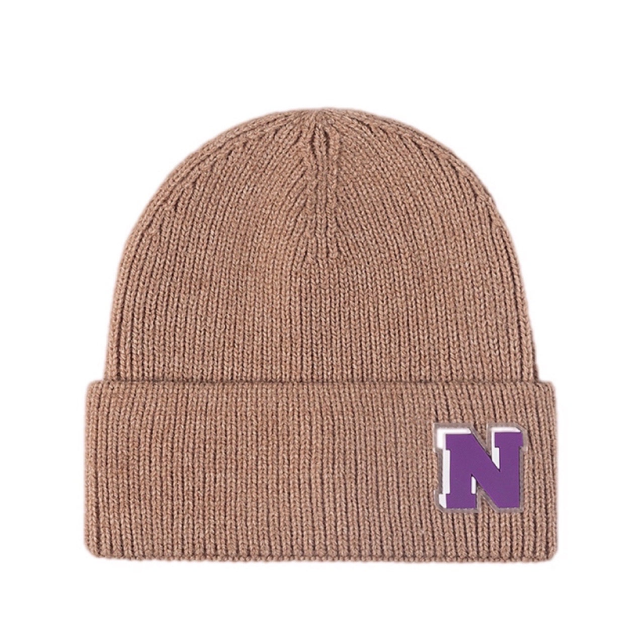 N Patch Cuffed Knit Beanie