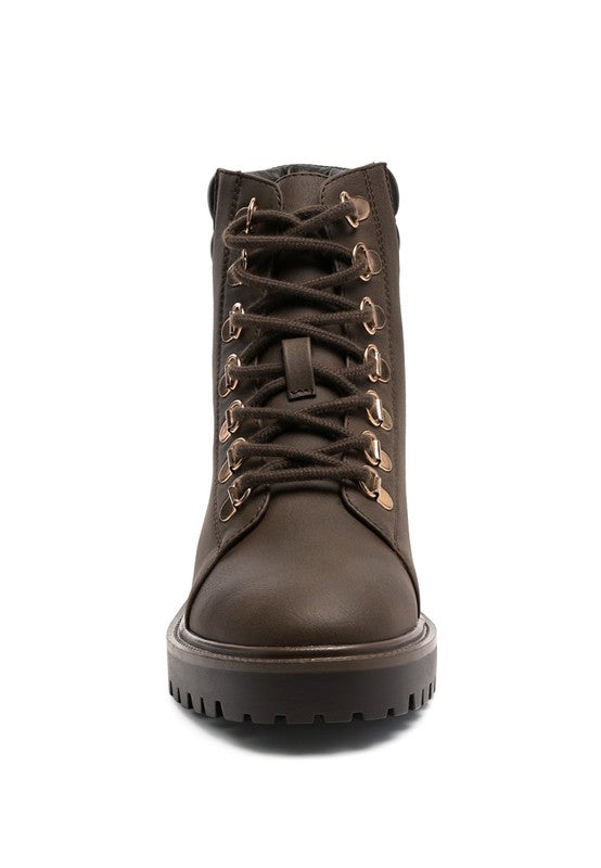 Soft Lace-Up Combat Boots