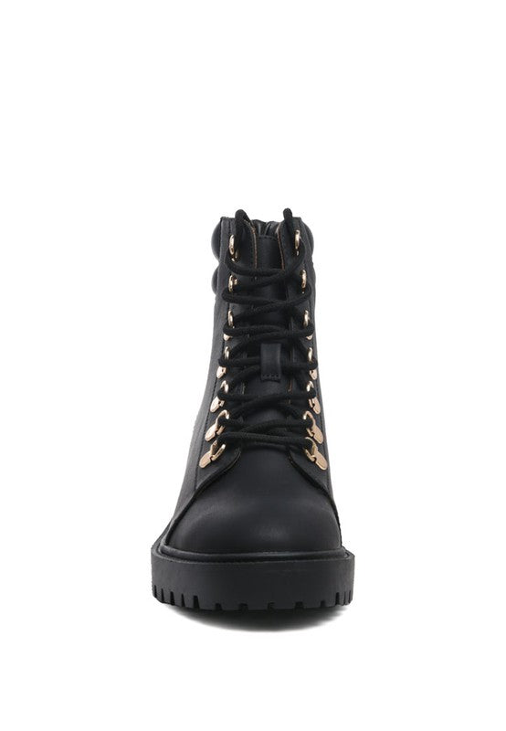 Soft Lace-Up Combat Boots