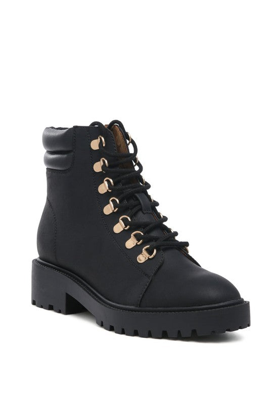 Soft Lace-Up Combat Boots