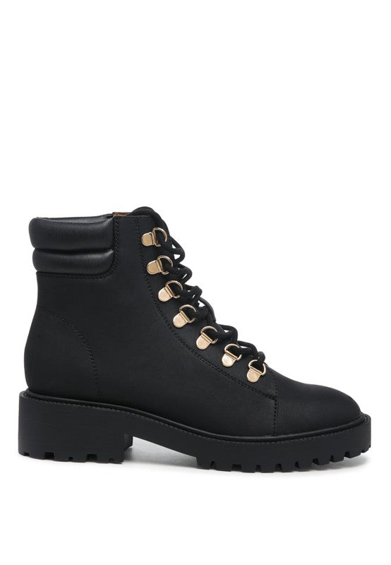 Soft Lace-Up Combat Boots