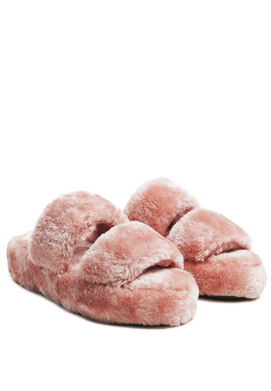 Fur Platform Slippers