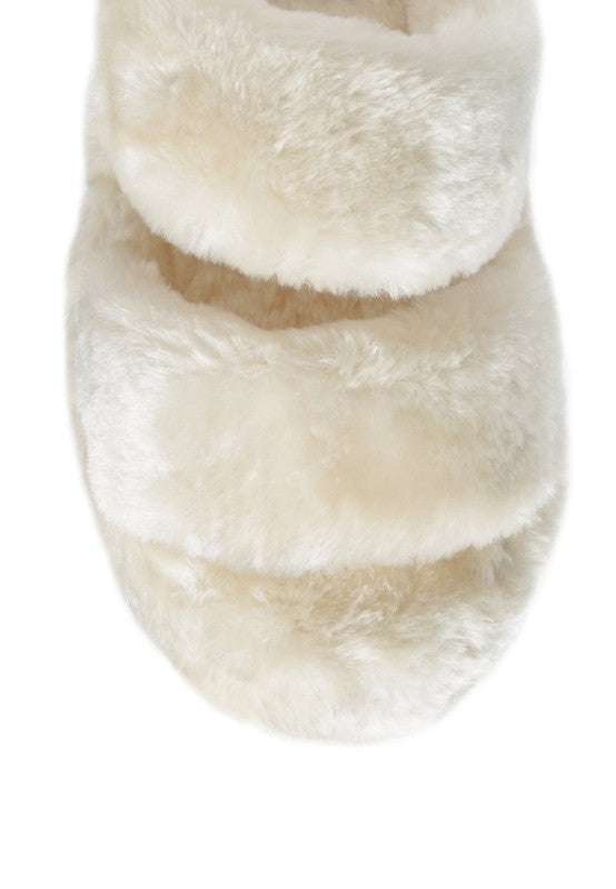 Fur Platform Slippers