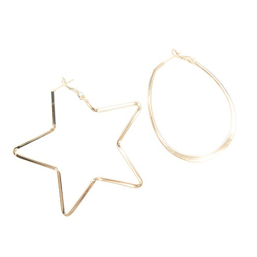 Asymmetrical Hoop Earrings