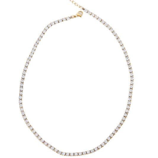 CZ Round Stone Tennis Necklace