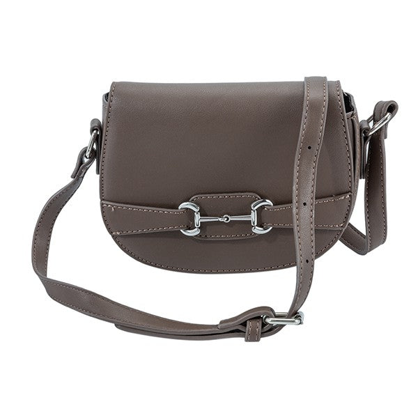 Vegan Leather Mini Saddle Crossbody Bag