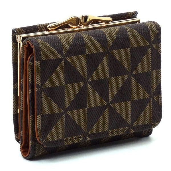 Monogram Lock Tri-fold Wallet