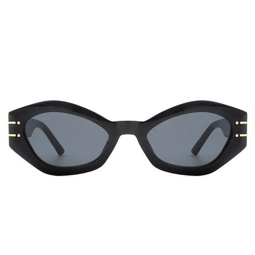 Geometric Oval Slim Sunglasses