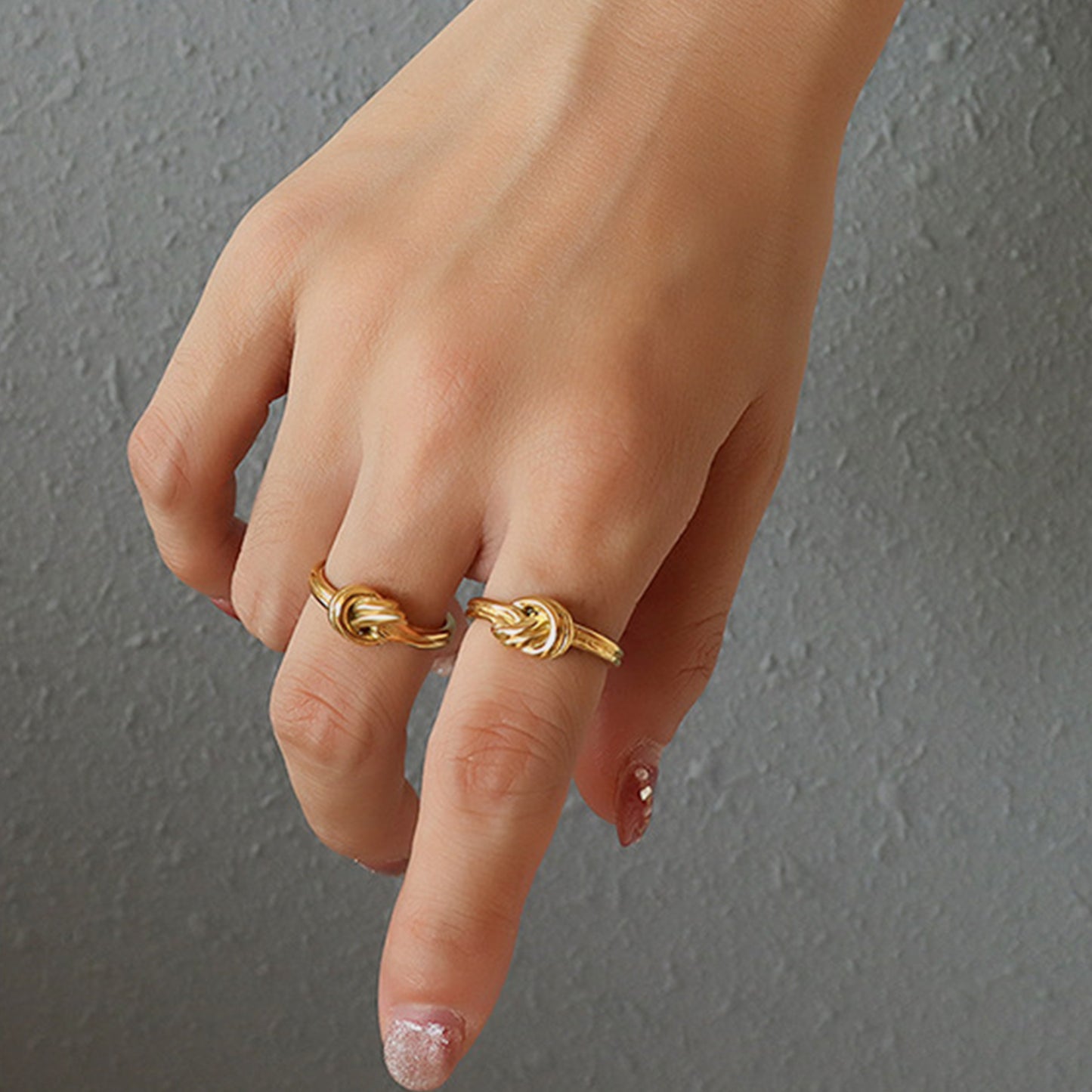 Gold or Silver Steel Knot Ring