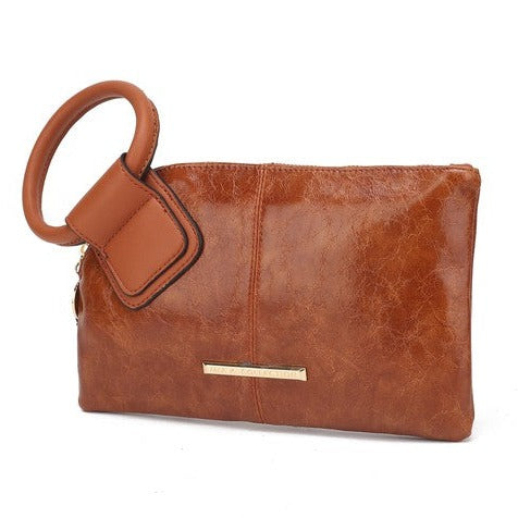 Vegan Leather Wristlet Clutch